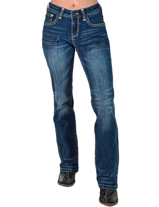 Never Give Up Bootcut Jeans by Cowgirl Tuff – Apparel from Bronco Western Supply Co.