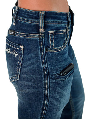 Never Give Up Bootcut Jeans by Cowgirl Tuff – Apparel from Bronco Western Supply Co.