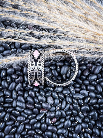 Nova Stud Fashion Hoop Earring - Silver/Pink - Jewelry - Blue Tortoise - Bronco Western Supply Co.