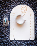 Nova Stud Hoop Fashion Earring - Silver/Turquoise - Jewelry - Blue Tortoise - Bronco Western Supply Co.