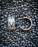 Nova Stud Hoop Fashion Earring - Silver/Turquoise - Jewelry - Blue Tortoise - Bronco Western Supply Co.