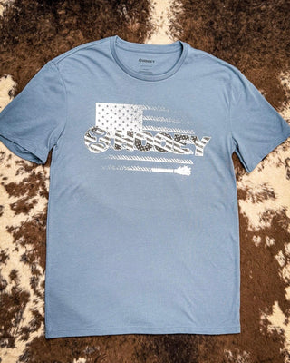 Ol' Glory Hooey T-Shirt - Dark Denim – Apparel from Bronco Western Supply Co.