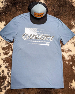 Ol' Glory Hooey T-Shirt - Dark Denim – Apparel from Bronco Western Supply Co.