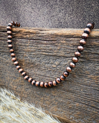 Open Range 6mm Copper Pearl Necklace – Jewelry from Bronco Western Supply Co.