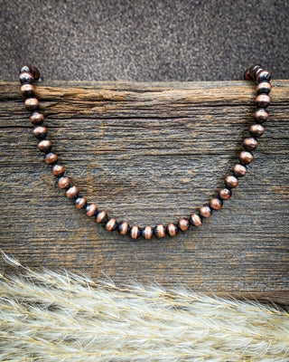 Open Range 6mm Copper Pearl Necklace – Jewelry from Bronco Western Supply Co.
