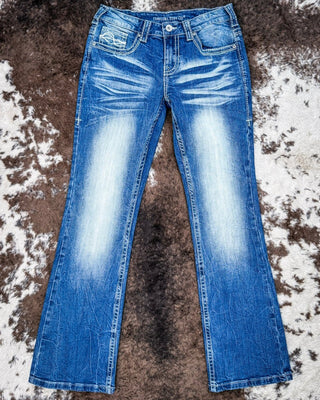 Original Shattered Bootcut Jeans by Cowgirl Tuff – Apparel from Bronco Western Supply Co.