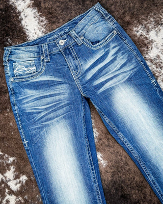 Original Shattered Bootcut Jeans by Cowgirl Tuff – Apparel from Bronco Western Supply Co.