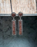 Out West Bar Dangle Fashion Earrings - Copper - Jewelry - Blue Tortoise - Bronco Western Supply Co.