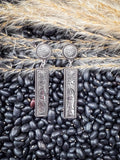 Out West Bar Dangle Fashion Earrings - Silver - Jewelry - Blue Tortoise - Bronco Western Supply Co.