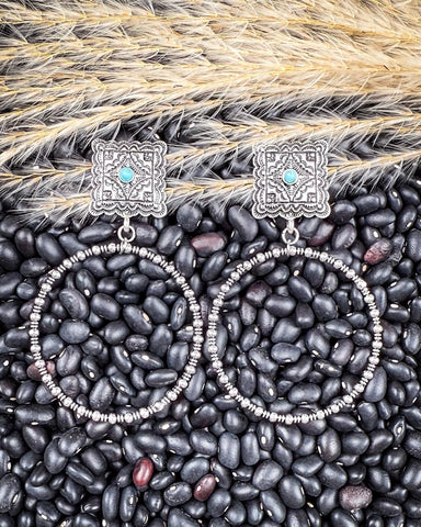 Outlaw Square Hoop Fashion Earrings - Jewelry - West & Co. - Bronco Western Supply Co.
