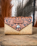 Outpost Floral Hair - On Wallet in Brown by Wrangler - Purses & Wallets - Montana West - Bronco Western Supply Co.