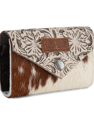 Outpost Floral Hair - On Wallet in Tan by Wrangler – Purses & Wallets from Bronco Western Supply Co.
