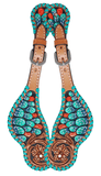 Painted Cactus Ladies Spur Straps - Spur Straps - Rafter T Ranch Co. - Bronco Western Supply Co.