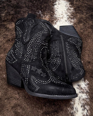 Parade Bling Ankle Bootie in Black by Very G – Women's Shoes from Bronco Western Supply Co.