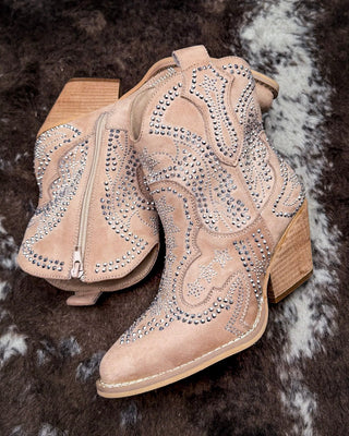 Parade Bling Ankle Bootie in Nude by Very G – Women's Shoes from Bronco Western Supply Co.