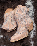 Parade Bling Ankle Bootie in Nude by Very G - Women's Shoes - Very G - Bronco Western Supply Co.