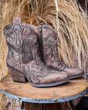 Parade Bling Ankle Bootie in Taupe by Very G - Women's Shoes - Very G - Bronco Western Supply Co.