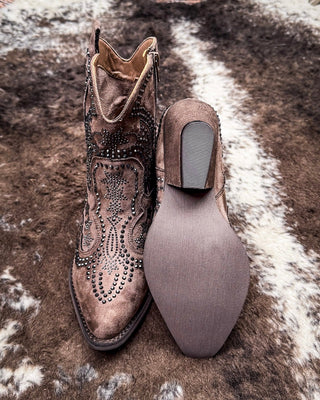 Parade Bling Ankle Bootie in Taupe by Very G – Women's Shoes from Bronco Western Supply Co.