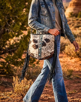 Paradox Hairon Fringe Crossbody Bag by Myra Bag – Purses & Wallets from Bronco Western Supply Co.
