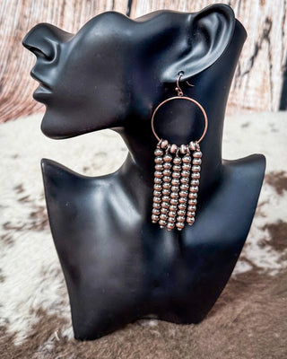 Patsy Navajo Style Dangle Fashion Earrings - Copper – Jewelry from Bronco Western Supply Co.