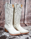 Pearl Black Star Leather Boots - Ivory - Women's Shoes - Black Star - Bronco Western Supply Co.