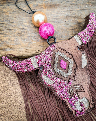 Pecan Kiss Bull Skull Car Freshie in Pumpkin Pecan Waffle – Accessories from Bronco Western Supply Co.