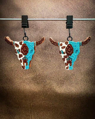Pecan Rodeo Bull Skull Car Vent Clip Freshies in Pumpkin Pecan Waffle – Accessories from Bronco Western Supply Co.