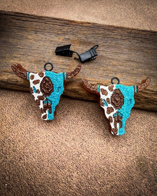 Pecan Rodeo Bull Skull Car Vent Clip Freshies in Pumpkin Pecan Waffle – Accessories from Bronco Western Supply Co.