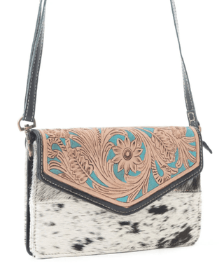 Pelagic Hair-On Leather Crossbody Wallet by Myra Bag – Purses & Wallets from Bronco Western Supply Co.