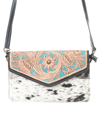 Pelagic Hair-On Leather Crossbody Wallet by Myra Bag – Purses & Wallets from Bronco Western Supply Co.