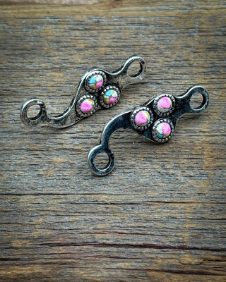 Pink Rosette Horse Bit Fashion Earrings – Jewelry from Bronco Western Supply Co.