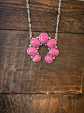 Pink Squash Blossom Chain Fashion Necklace - Jewelry - Blue Tortoise - Bronco Western Supply Co.