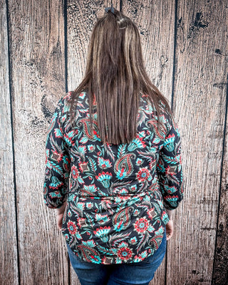 Prairie Bloom Floral and Paisley Top by Sterling Kreek – Shirts & Tops from Bronco Western Supply Co.