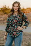 Prairie Bloom Floral and Paisley Top by Sterling Kreek - Shirts & Tops - Sterling Kreek - Bronco Western Supply Co.