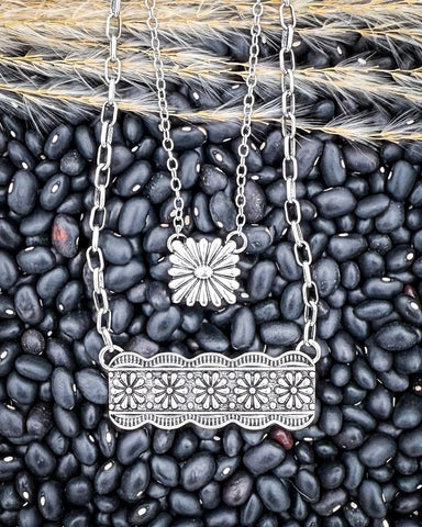 Prairie Bloom Layered Fashion Necklace Set - Jewelry - Blue Tortoise - Bronco Western Supply Co.