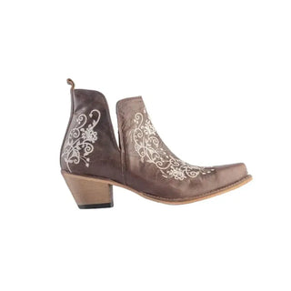 Prairie Dream Embroidered Western Leather Ankle Booties by Myra Bag – Women's Shoes from Bronco Western Supply Co.