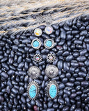 Prairie Petals Stud Fashion Earring Set - Jewelry - Blue Tortoise - Bronco Western Supply Co.