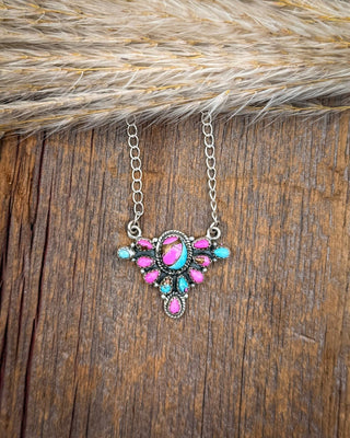 Prairie Prism Cotton Candy Sterling Silver Necklace – Necklaces from Bronco Western Supply Co.