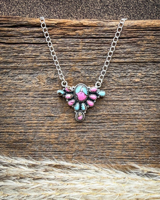 Prairie Prism Cotton Candy Sterling Silver Necklace – Necklaces from Bronco Western Supply Co.