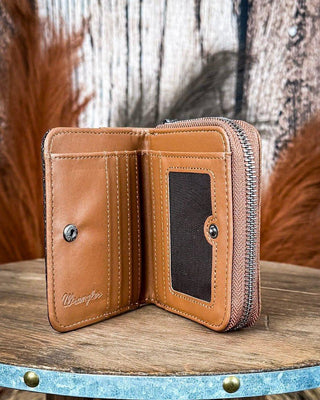 Prairie Rose Tooled Wallet in Brown by Wrangler – Purses & Wallets from Bronco Western Supply Co.