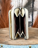 Prairie Rose Tooled Wallet in Khaki by Wrangler - Purses & Wallets - Montana West - Bronco Western Supply Co.