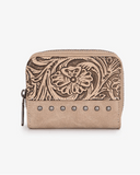 Prairie Rose Tooled Wallet in Khaki by Wrangler - Purses & Wallets - Montana West - Bronco Western Supply Co.
