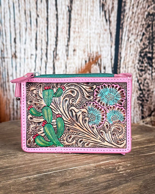 Pride of Prickly Pears Card Holder in Pink by Myra Bag – Purses & Wallets from Bronco Western Supply Co.
