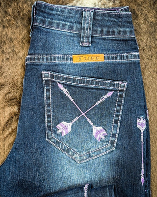 Purple Arrows Bootcut Jeans by Cowgirl Tuff – Apparel from Bronco Western Supply Co.