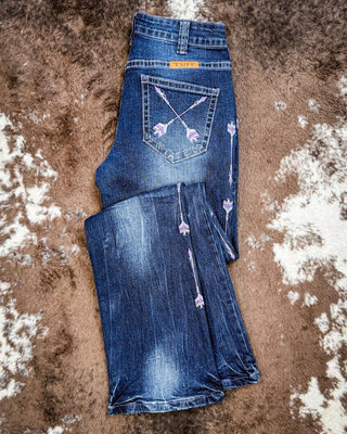 Purple Arrows Bootcut Jeans by Cowgirl Tuff – Apparel from Bronco Western Supply Co.