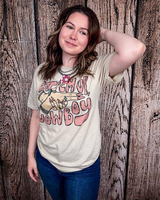 Put 'Em Up Graphic Tee - Cream – Shirts & Tops from Bronco Western Supply Co.