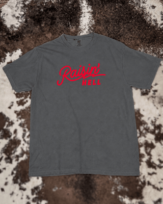 Raisin' Hell Graphic Tee – Apparel from Bronco Western Supply Co.
