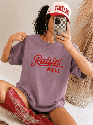 Raisin' Hell Graphic Tee – Apparel from Bronco Western Supply Co.