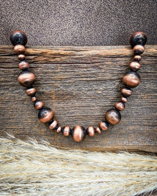 Ranch Rhythm Graduated Copper Pearl Necklace – Jewelry from Bronco Western Supply Co.