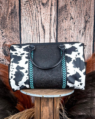 Ranch Road Tooled Cow Print Duffle Bag by Montana West – Purses & Wallets from Bronco Western Supply Co.